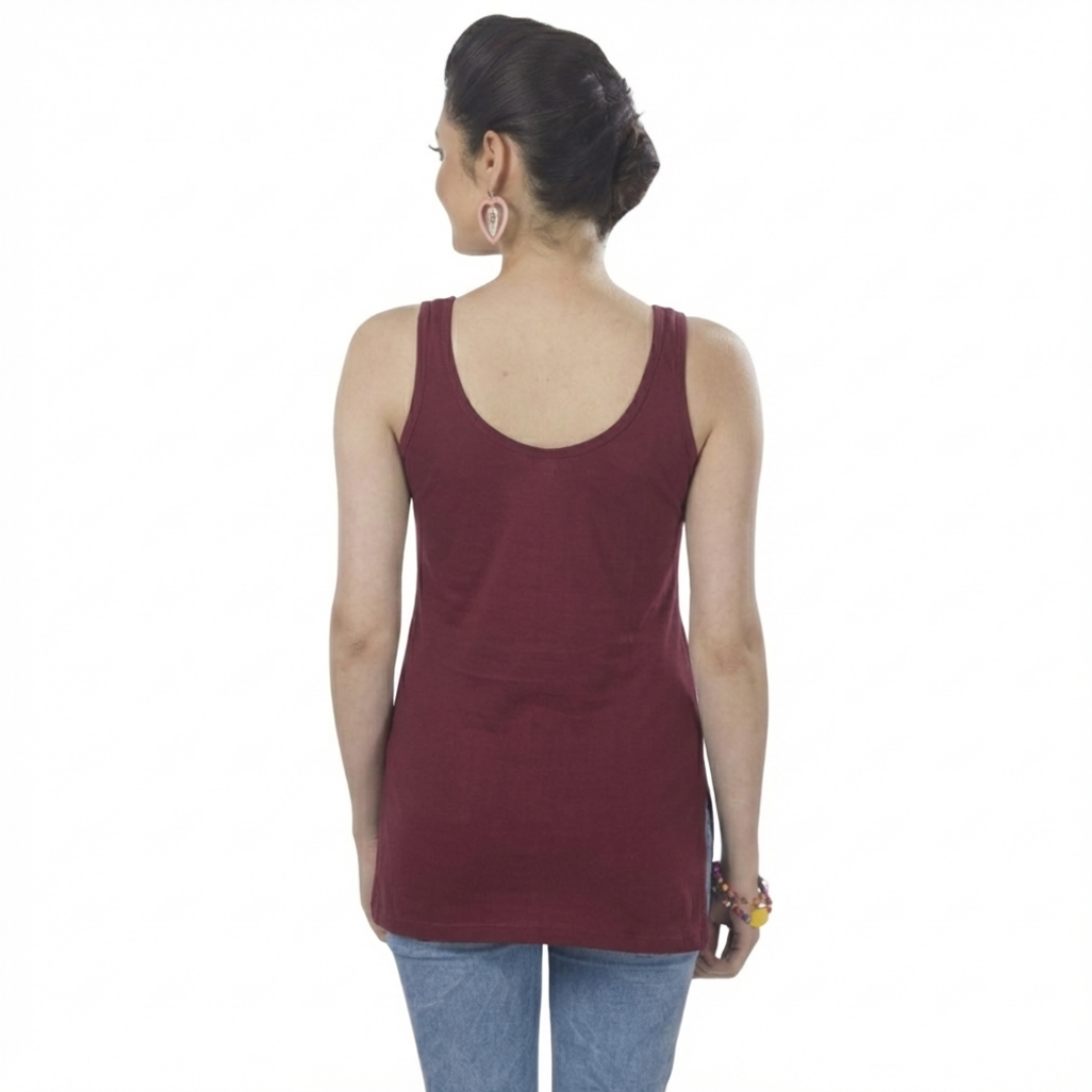 Mythili Wide Strap Cotton Tank Top/Kurti Slip Camisol