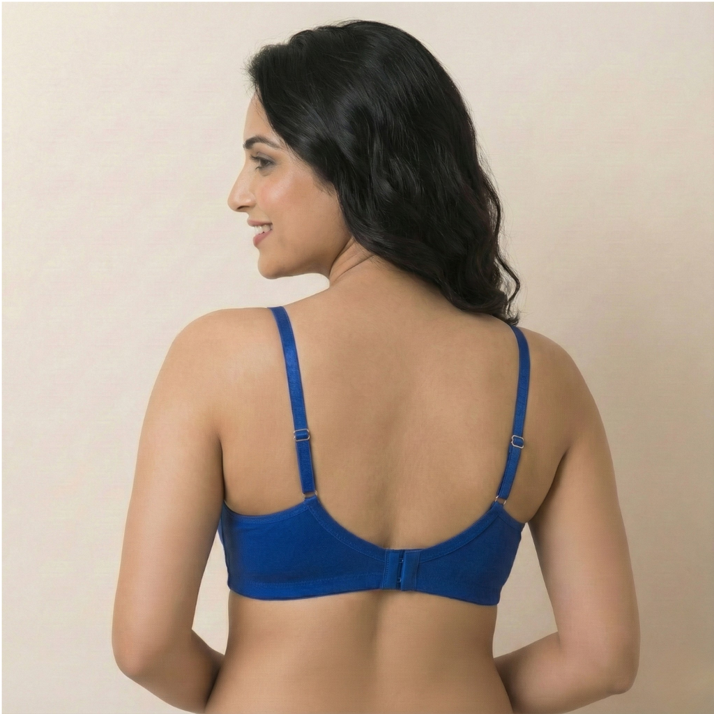 Mythili Cotton Seamless Everyday Double Layered Non Padded 3/4th Coverage T-Shirt Bra