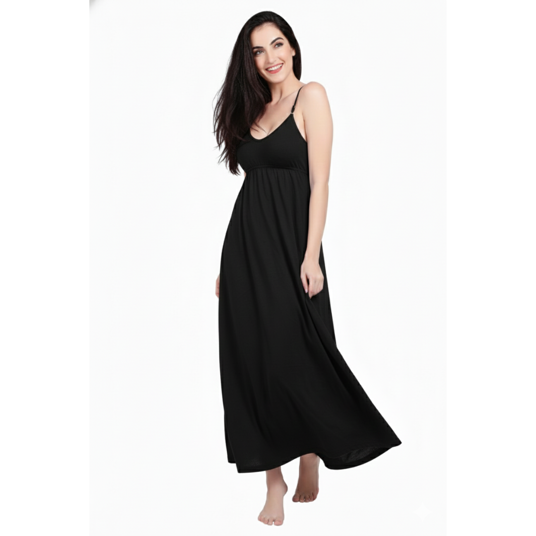 Mythili Women Seamless Bra Nighty Slip - Cotton,Full Length